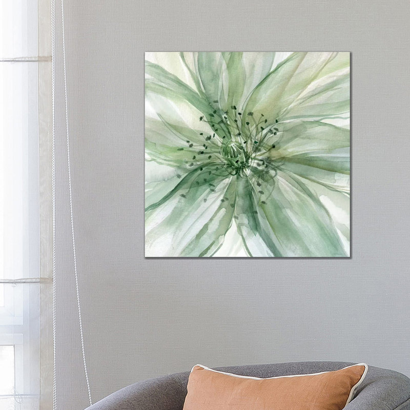 «Macro Sage Flower II», estampe numérique sur toile tendue, H 26 po x l 26 po x P 1,5 po, Toile tendue