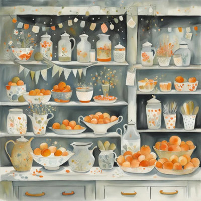 Citrus Pantry Delight - Nature morte à l'orange rustique