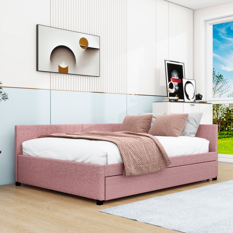 Thelman Upholstered Daybed, Full / Double, Pink