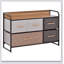 Commode à 5 tiroirs en tissu avec structure en acier, plateau en bois et beaucoup de rangement pour les chambres à coucher et les vestibules modernes HOMcom