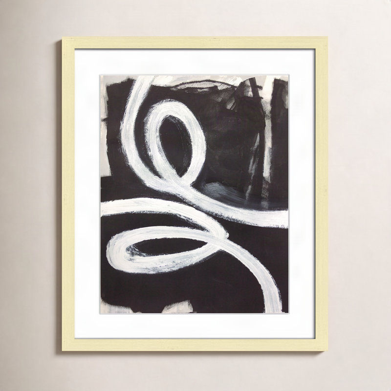 «Ansonia Swirly Swirls I On Paper» par Joss & Main Print, H 19 po x l 16 po x P 0,75 po, Cadre doré mat
