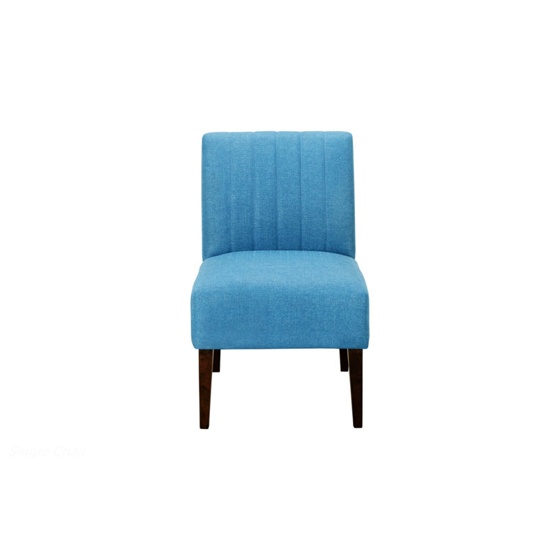 Chaise d'appoint de 29,81 po de large Kaie CHAISE D'APPOINT CONFORTABLE, Tissu bleu