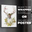 Collection Holiday Deer B - Impression sur toile seulement - NON-CADRE-337803459