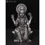Statue de petite déesse bénite Lakshmi de 2 pouces en laiton plaqué argent