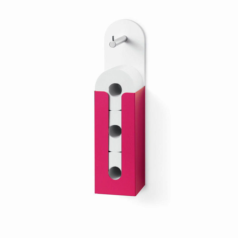 Inmucia Wall Mount Toilet Paper Holder, Fuchsia