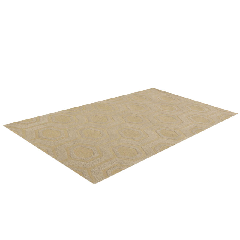 Block Geometric Wool Hand Woven 110cm X 170cm Area Rug