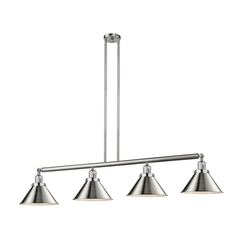 Lengby 4 - Light Kitchen Island Pendant, LED, Polished Chrome, Polished Chrome
