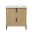 30" Freestanding Bathroom Vanity With Ceramic Sink & 2 Soft-Close Drawers-983176657