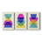 Bright Stack I  -Custom Wrapped Gallery Canvas - 3 Pieces-439281352
