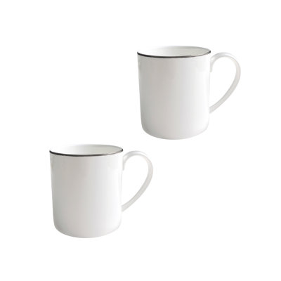 Alex Platinum Bone China Coffee Mug