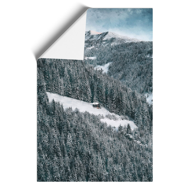 Winter Forest Painting - Frameless Print, 59cm H x 42cm W x 0.1cm D