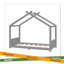 Lit de maison avec lattes de soutien, cadre de lit de maison en bois massif pour enfants, pas de sommier tapissier et structure d'ouverture-416485006-416484992