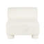 Fauteuil d'appoint carré en polyester blanc Boucle