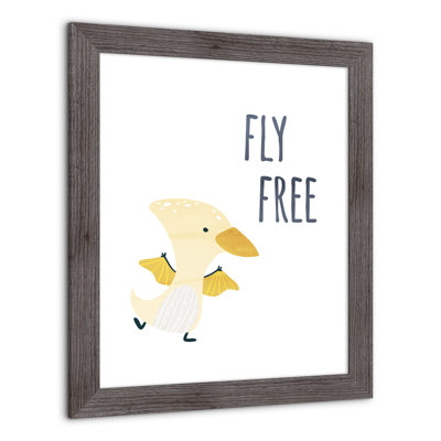 «Flying Dino», art encadré gratuit