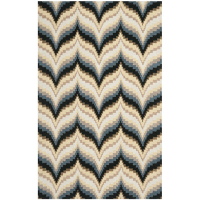Tapis beige/gris en laine Wildfire