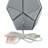 Modern Mirrored 17.25" Silver Table Lamp - 12" x 12" x 17.25"