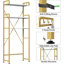 Over The Toilet Storage Shelf With 3 Tiers And Hooks, Space Saving Bathroom Organizer For Towels, Toilet Paper, And Laundry, Sturdy Metal Frame Design
