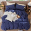 Ensemble de housse de couette à rayures 100% coton lavé MooMee-105229475-111720999