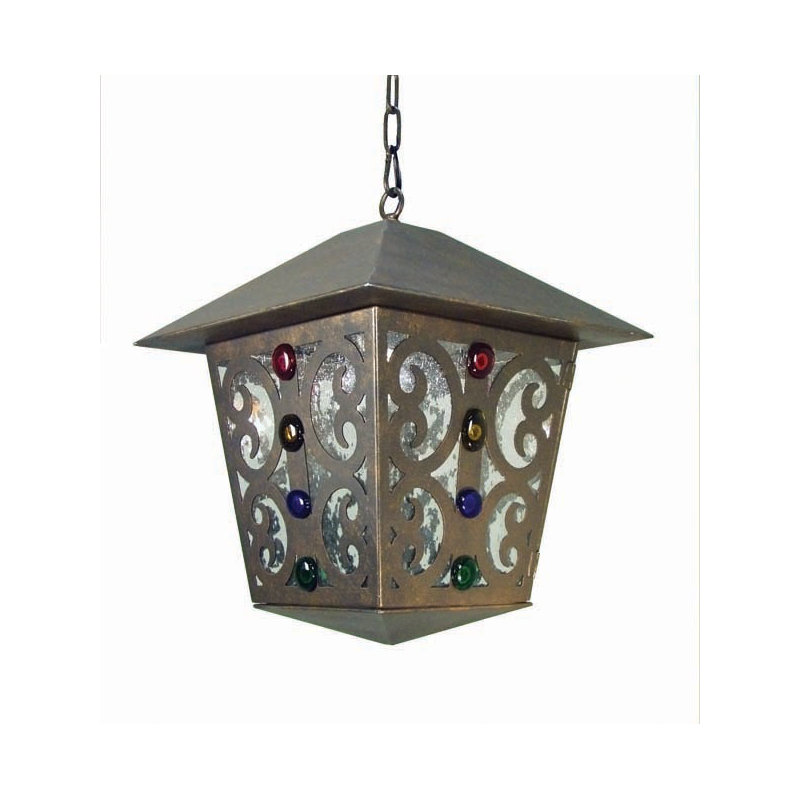 Julie Outdoor Hanging Lantern, Gilded Tobacco