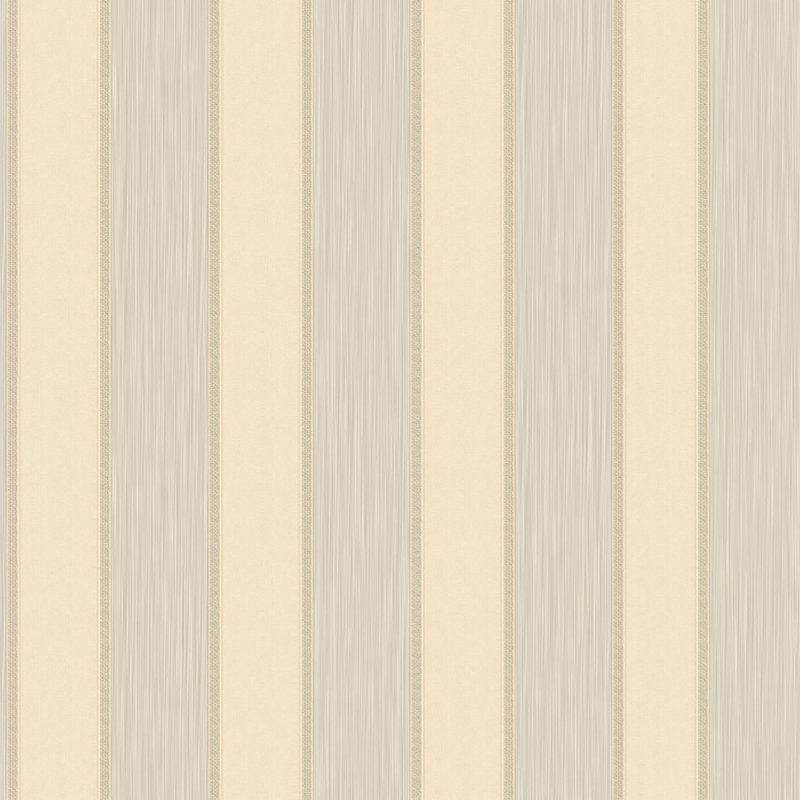 10m x 53cm Textured Matte Wallpaper Roll, Cream/Grey