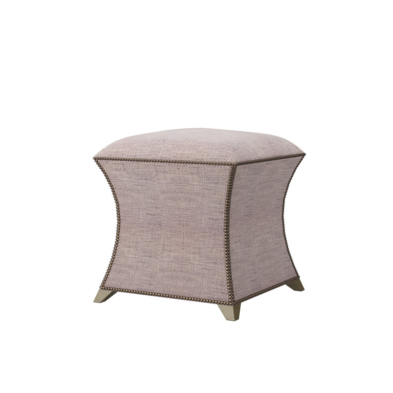 Hayes Upholstered Ottoman, Dune, Merino Porcelain (Performance fabric) 1360-96