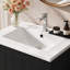 Meuble-lavabo Mavessa de 20 po avec lavabo en céramique, meuble-lavabo moderne sur pied avec porte à fermeture amortie, tablette de rangement intégrée, tablette réglable et robinetterie monotrou.-326287368