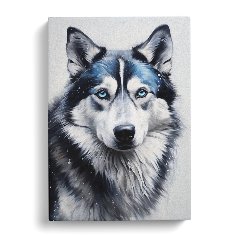 Husky Realism - Wrapped Canvas, 60cm H x 40cm W x 3cm D