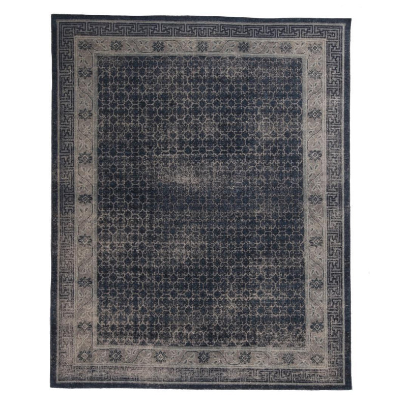 Distressed Homage Hand Knotted Wool Oriental Area Rug, Rectangle 10' x 14'