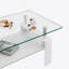 Table basse rectangulaire, plateau en verre trempé avec panneau de fibres à densité moyenne-2006265153