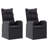 Garden Dining Set Black-1367228676