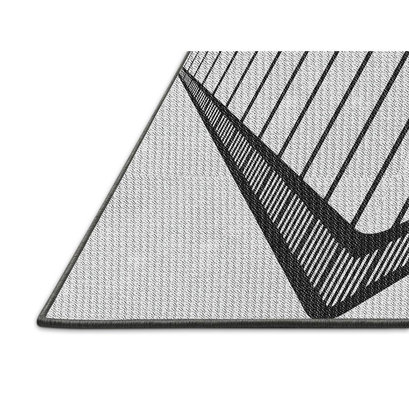 Tapis gris Hartwell, Rectangle 5 pi x 7 pi