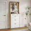 Armoire à chaussures 3 portes / 2 tiroirs, grand, pour vestibule - chêne