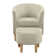 Upholstered 27" Wide Barrel Chair with Ottoman