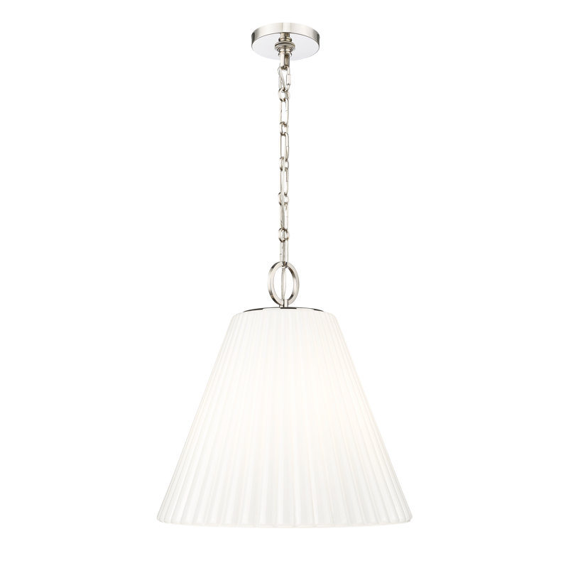 Nady 3 Light Pendant in Modern, Polished Nickel