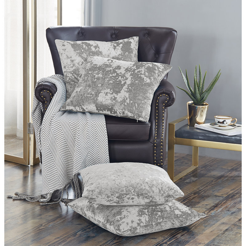 Square Cushion Cover, Silver