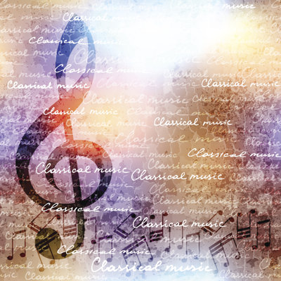 Classical Music Background - Wrapped Canvas Print