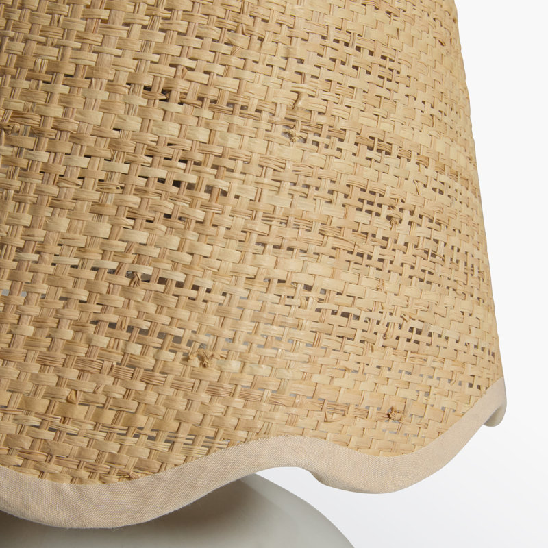 Lampe Momsen, H 13 po x l 8 po x P 8 po, Bleu clair, Naturel
