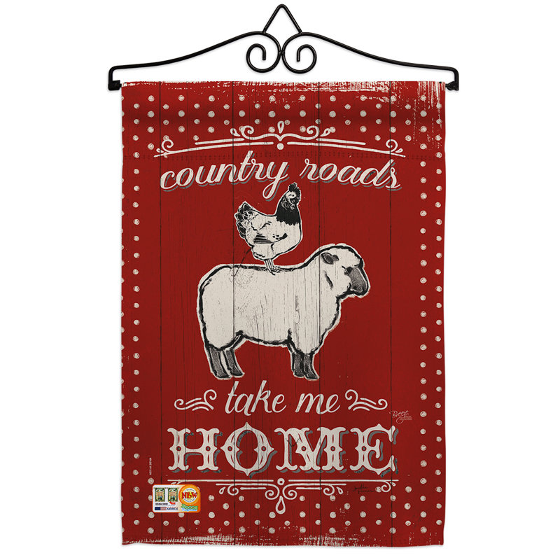Double Sided 18.5'' H x 13'' W Polyester Flag Set