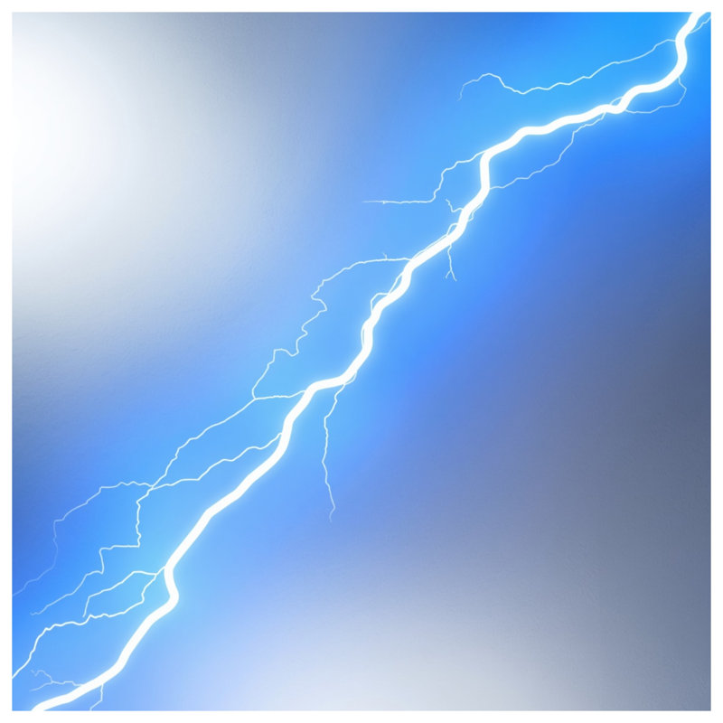 Coussins bleus Blue Lightning Bolt, 18 x 18 inches