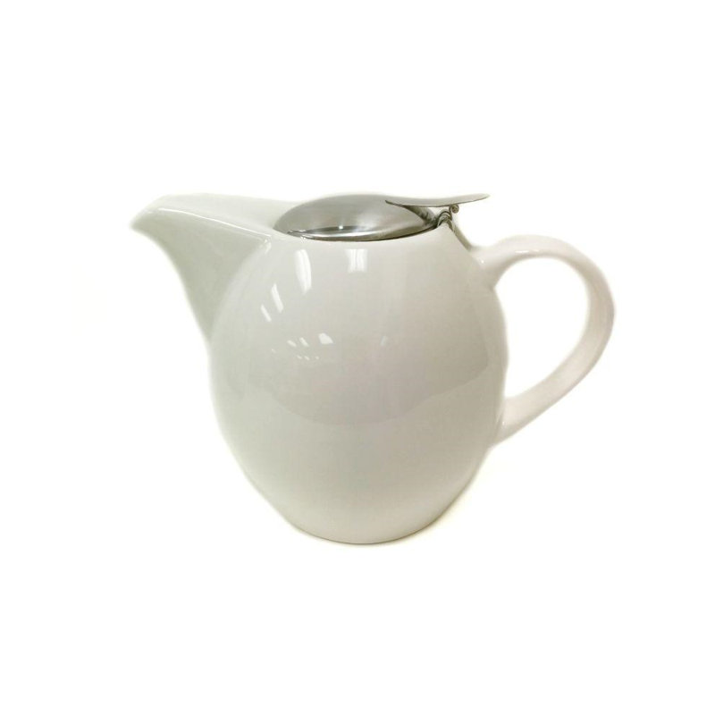 Théière en porcelaine perle Attleborough, Blanc, 30 onces