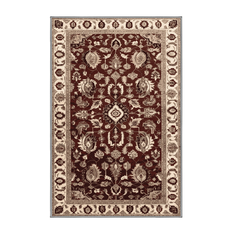 Machine Washable Persian Gray Area Rug, Runner 2' x 4'