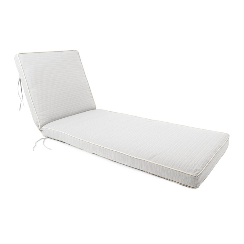 Chaise Lounge With Cord Polyester Padded Fill., Eggshell