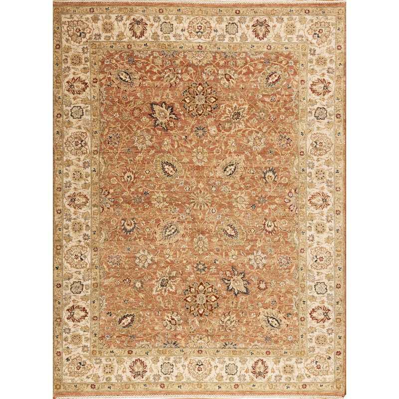 Sovereign Handmade Wool Floral and Oriental Area Rug, Rectangle 9' x 12'