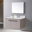Dessus de meuble-lavabo en pierre de 37 po avec un lavabo rectangulaire encastré en céramique et un trou de robinet