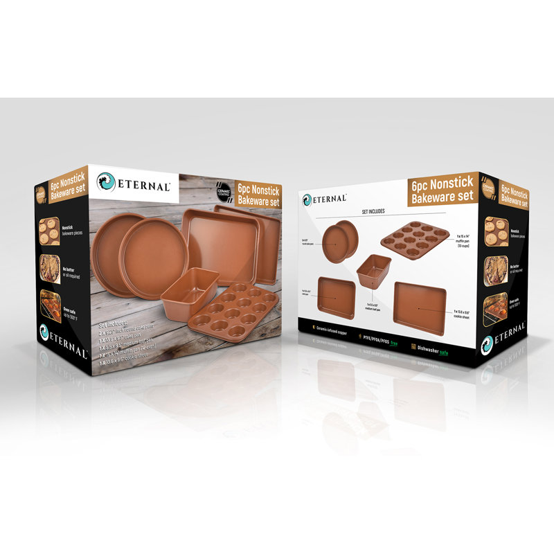 Eternal 6 Piece Non-Stick Ceramic Bakeware Set