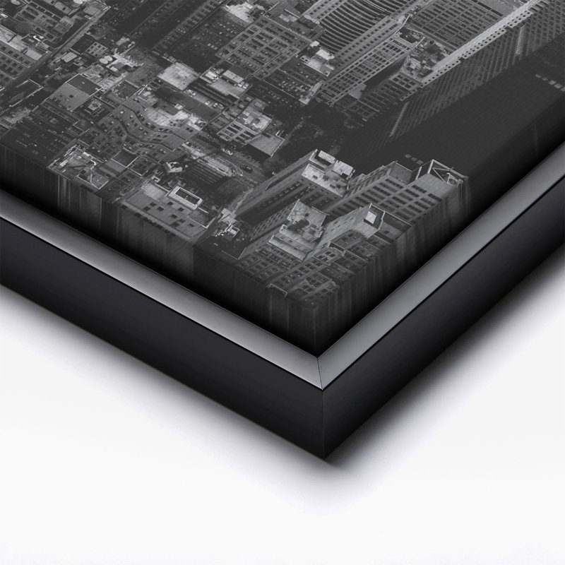 New York, Black Framed, Canvas, 24"H x 32"W