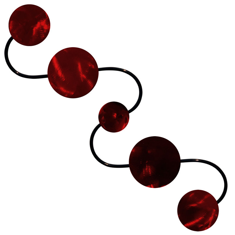 Décoration latérale en métal Sidewave, Rouge bonbon