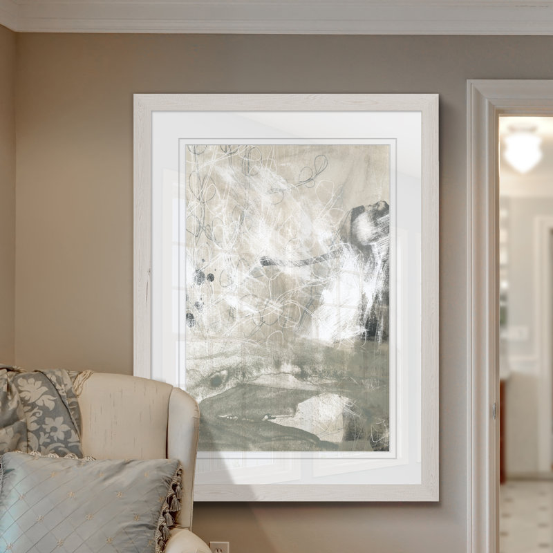 « délavé i » par paul cezanne-cadre photo, reproduction d’art, H 32 po x l 44 po x 1,25 po, Imprimé encadré blanc
