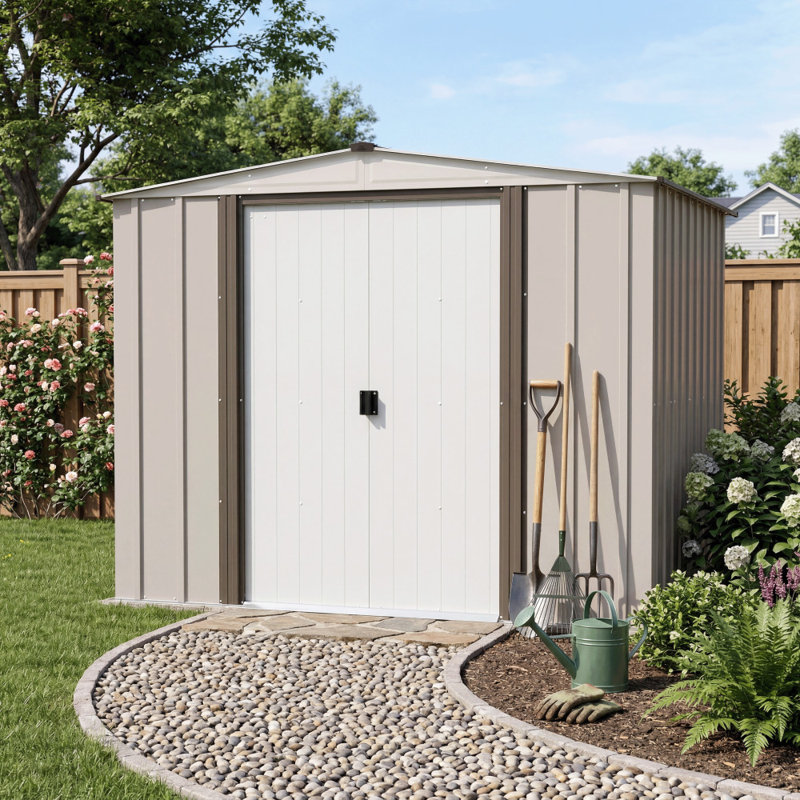 Flèche classique, 8 x 6 taupe / coquille d'œuf, 72.88" H x 99.75" W x 71.25" D, Beige