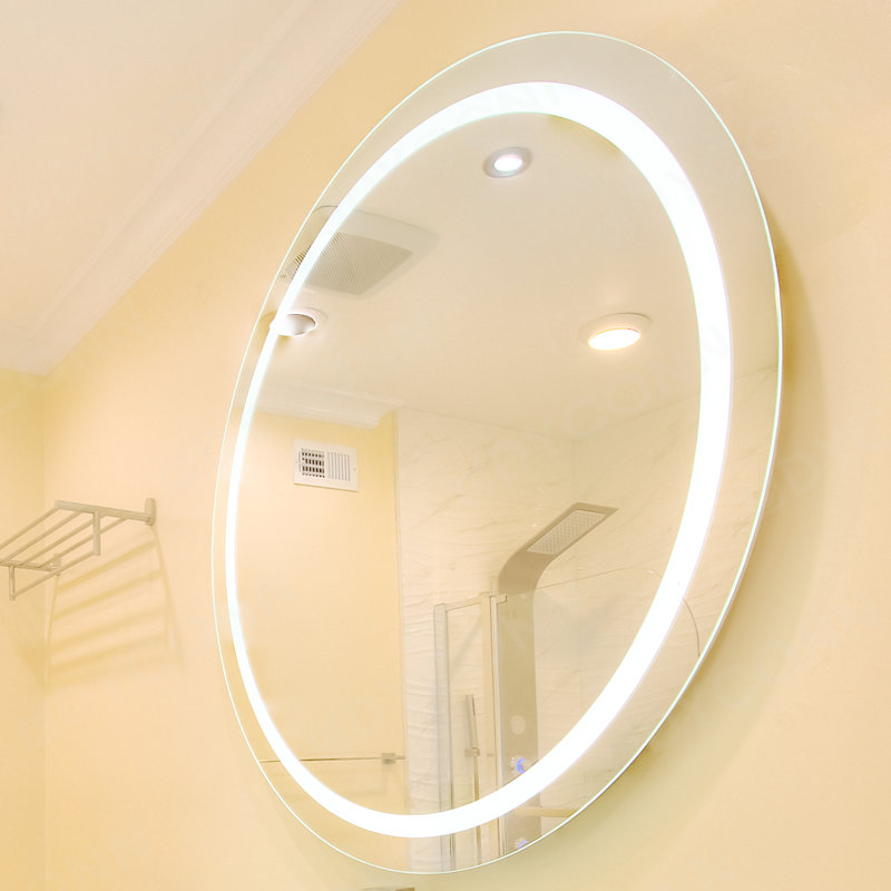 Donella Flat Wall Mirror, 24" H x 24" W